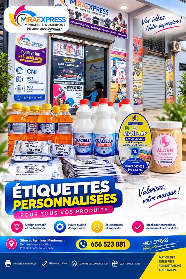 Affiche « Étiquettes personnalisées »